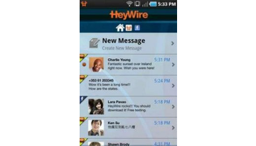 HeyWire: Free SMS Worldwide