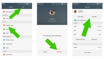How to remove the app from the android