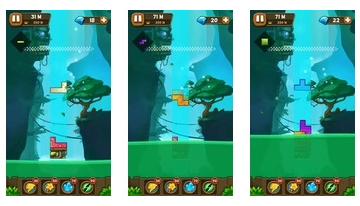 Puzzle Stack: Fruit Tower blokkeert het spel