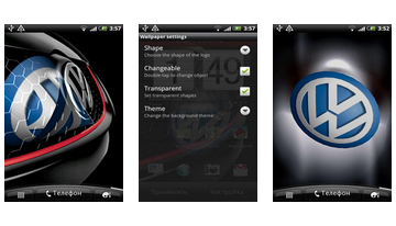 Volkswagen 3D Logo uživo Wallpaper