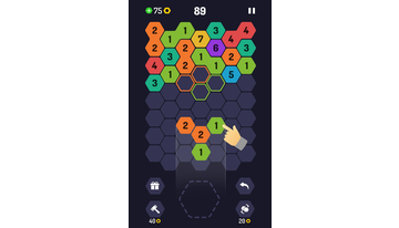UP 9 - Hexa Puzzle! Merge Numbers to get 9