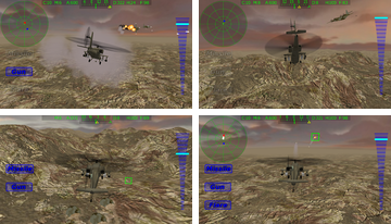 Apache pilot vrtuľníka 3D HD